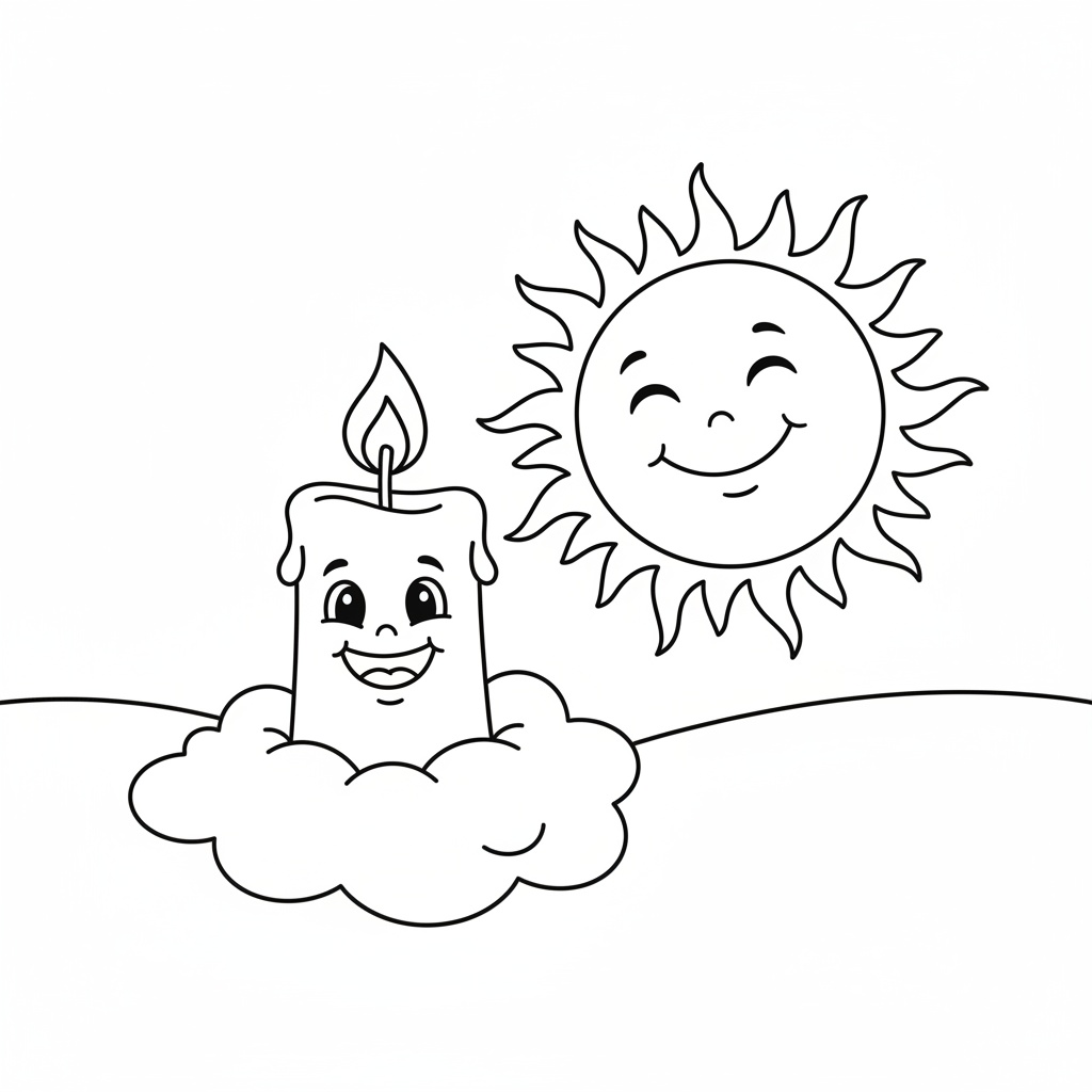 Ljus och leende sol