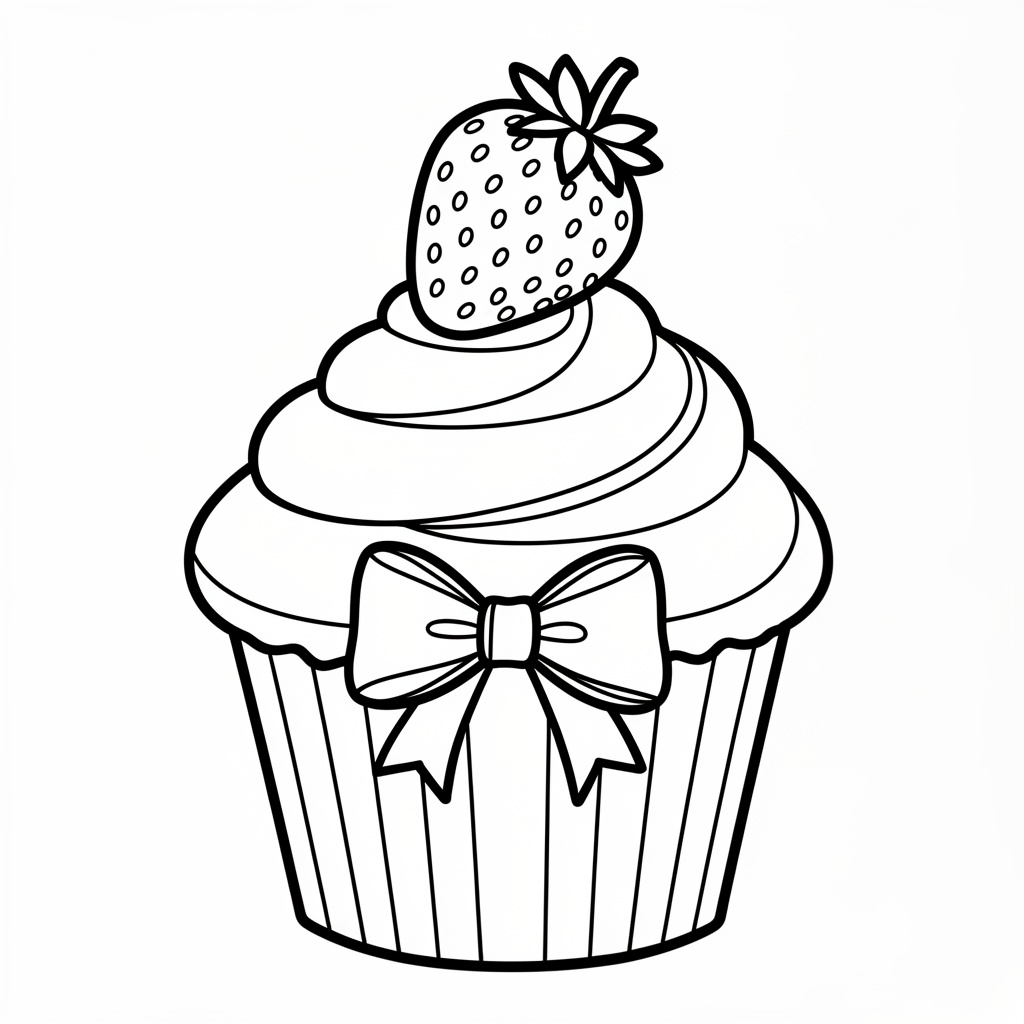 Magisk muffins målarbild med rosett