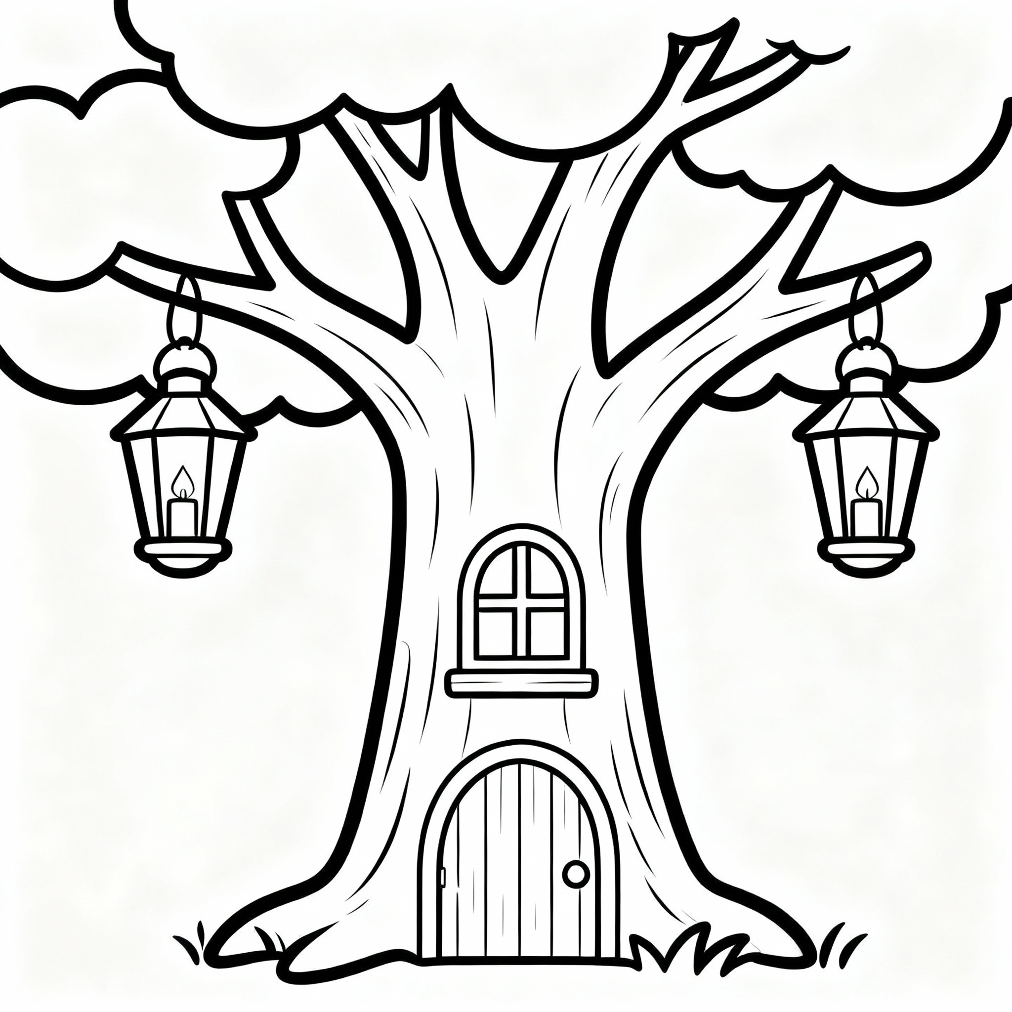 Magiskt träd med älvboende