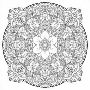 Mandala-harmoni med Blåsippa