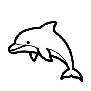 Min första delfin målarbild med stora ytor
