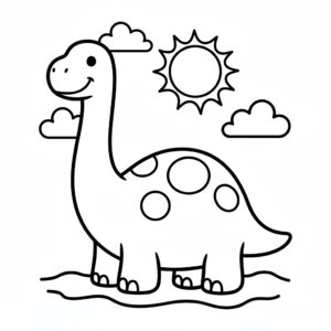 Dinosaurier som T-Rex och Triceratops målarbilder