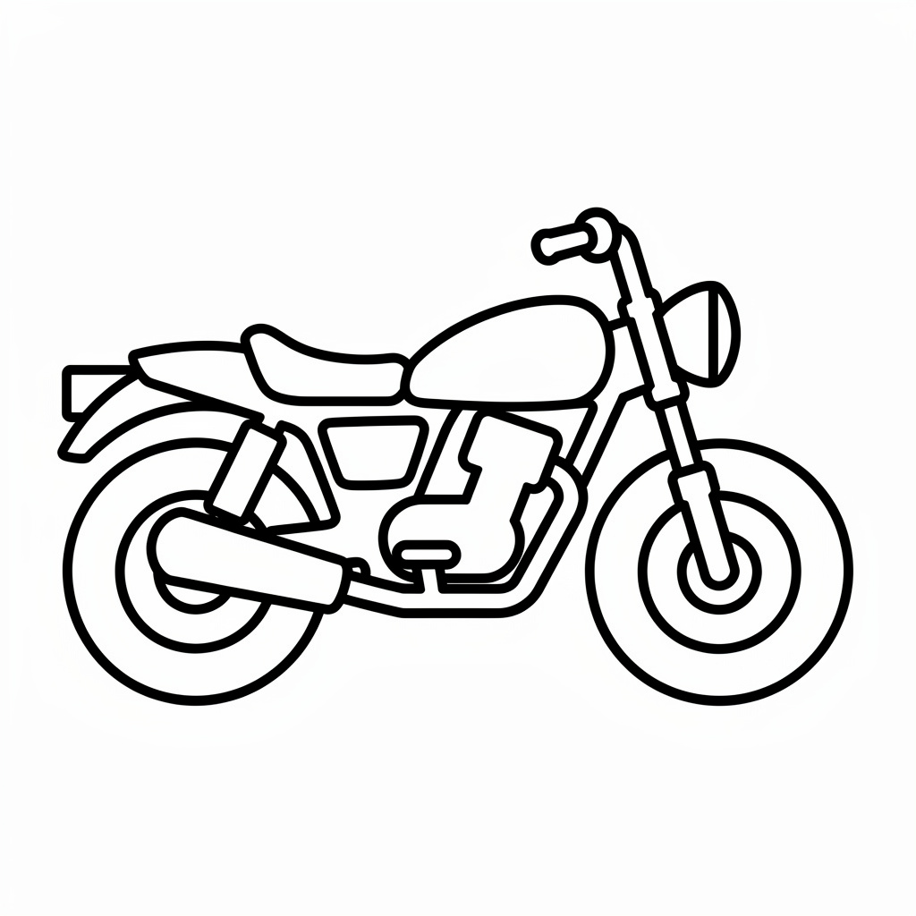 Min första motorcykel att färglägga för förskolebarn
