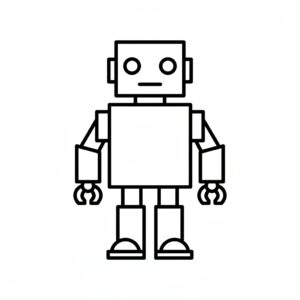Min första robot målarbild för små barn