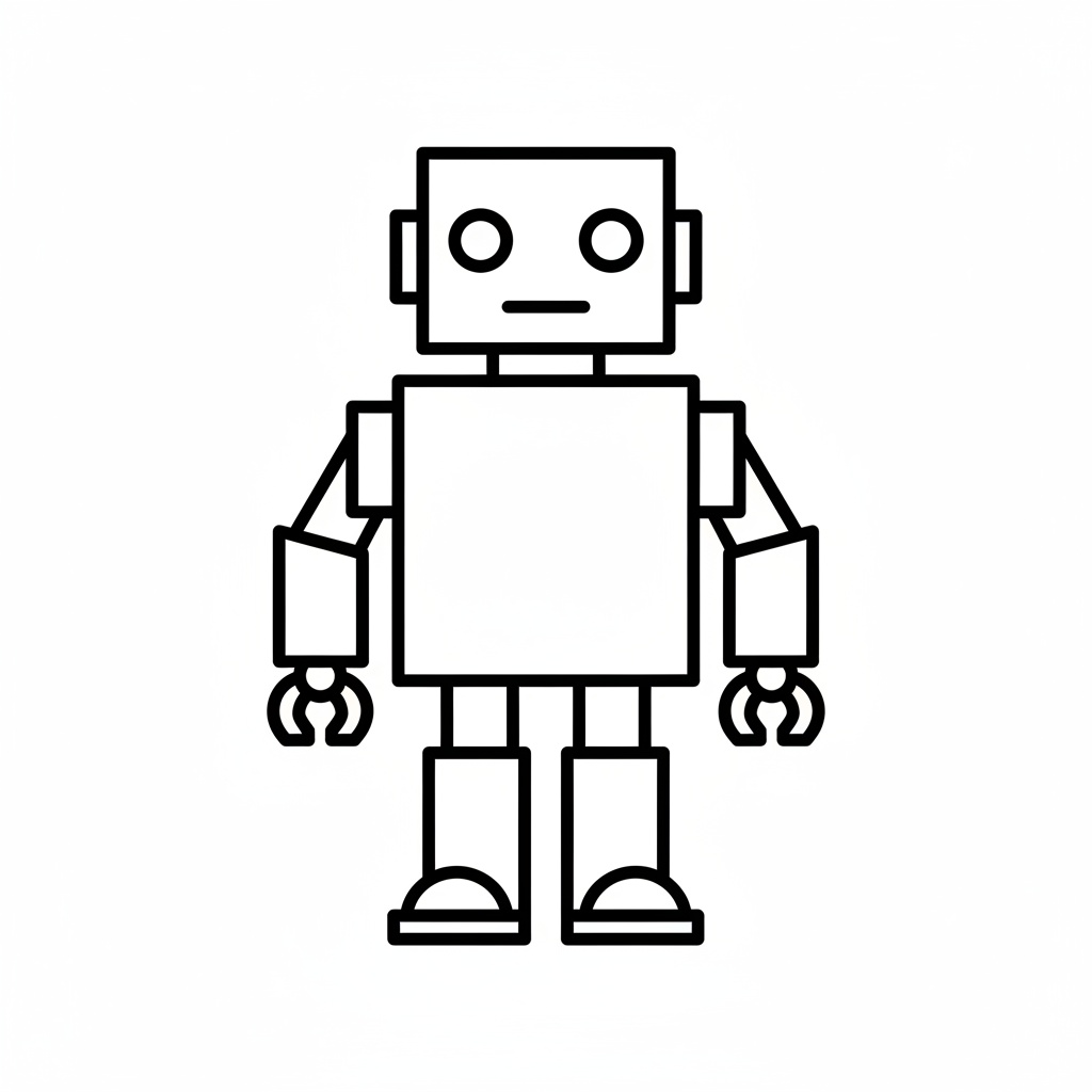 Min första robot målarbild för små barn