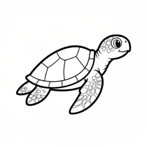 Min första sköldpaddsmålarbild för små barn