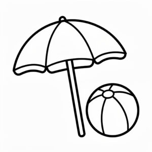 Min första strandmålarbild för små barn