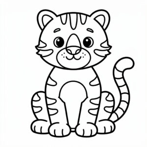 Min första tigris målarbild för små barn
