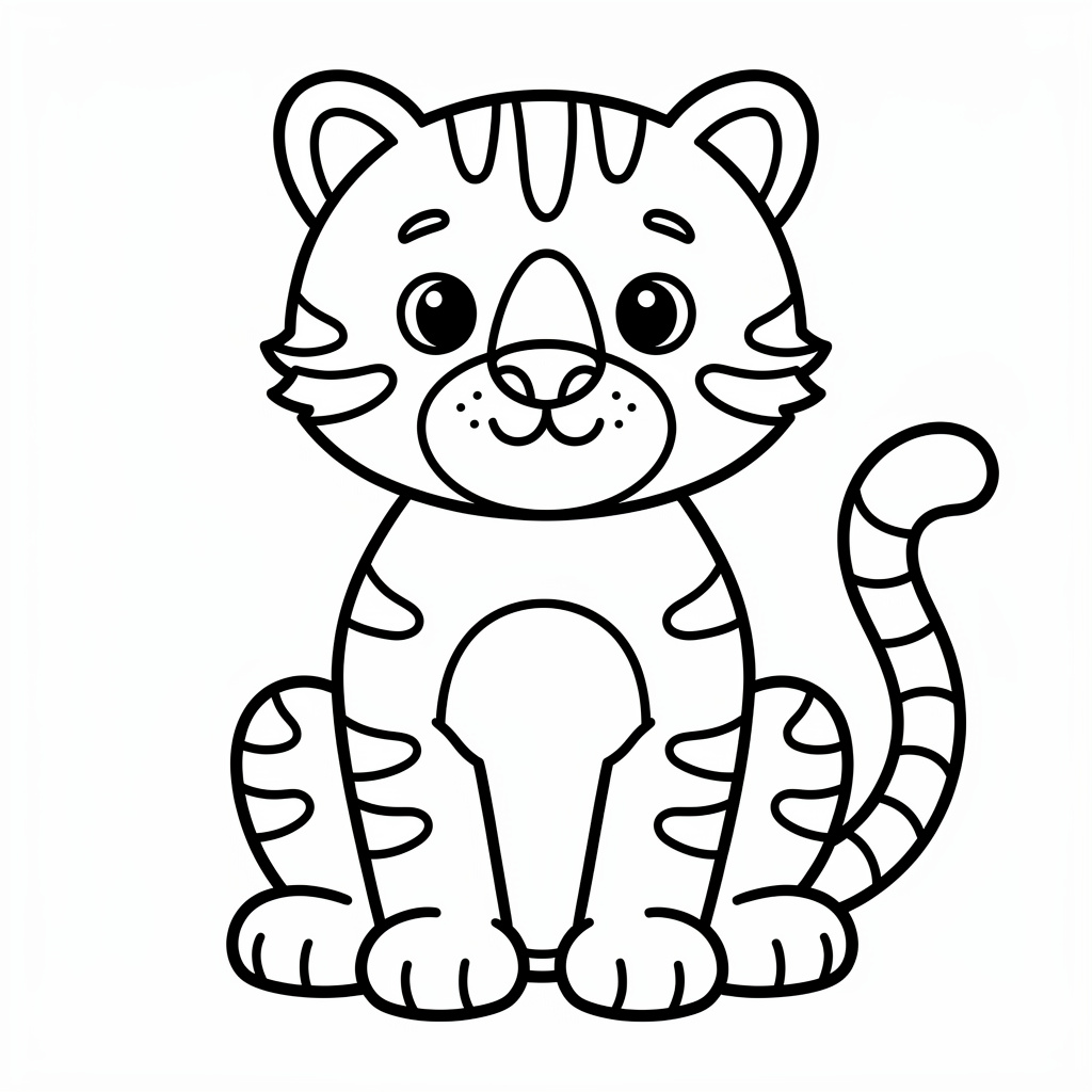 Min första tigris målarbild för små barn