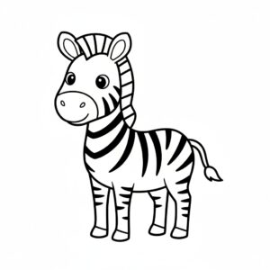 Min första zebra med tydliga konturer för små barn