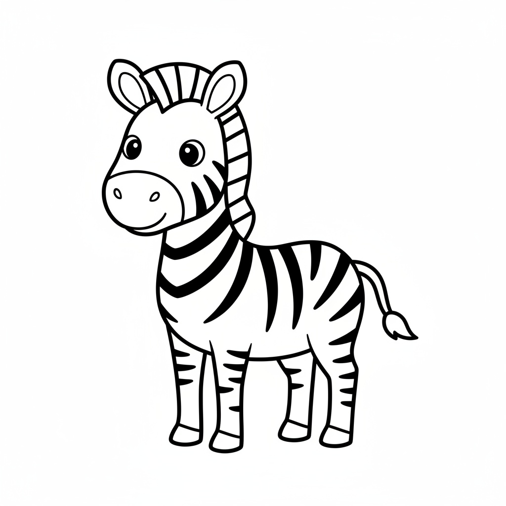 Min första zebra med tydliga konturer för små barn