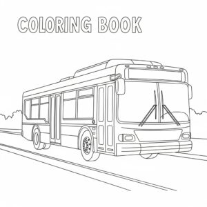 Modern stadsbuss målarbild