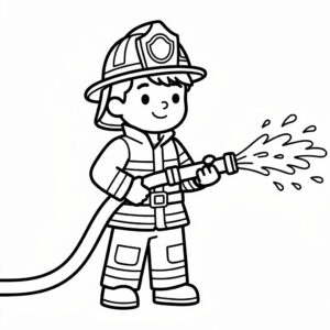 Modig brandmansyrke teckning