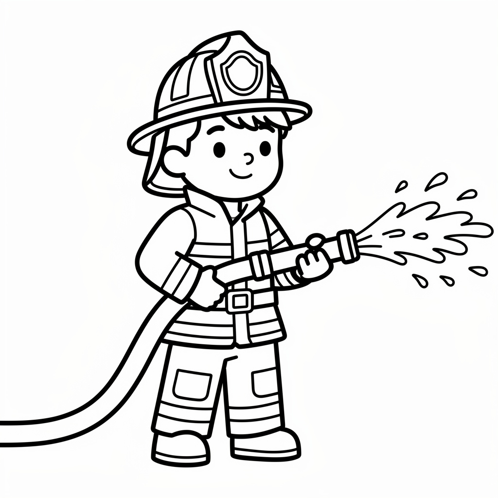 Modig brandmansyrke teckning