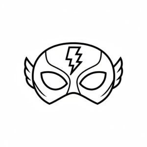 Modig superhjältemask att färglägga