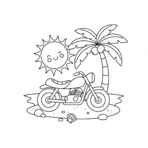 Motorcykel på kustvägen