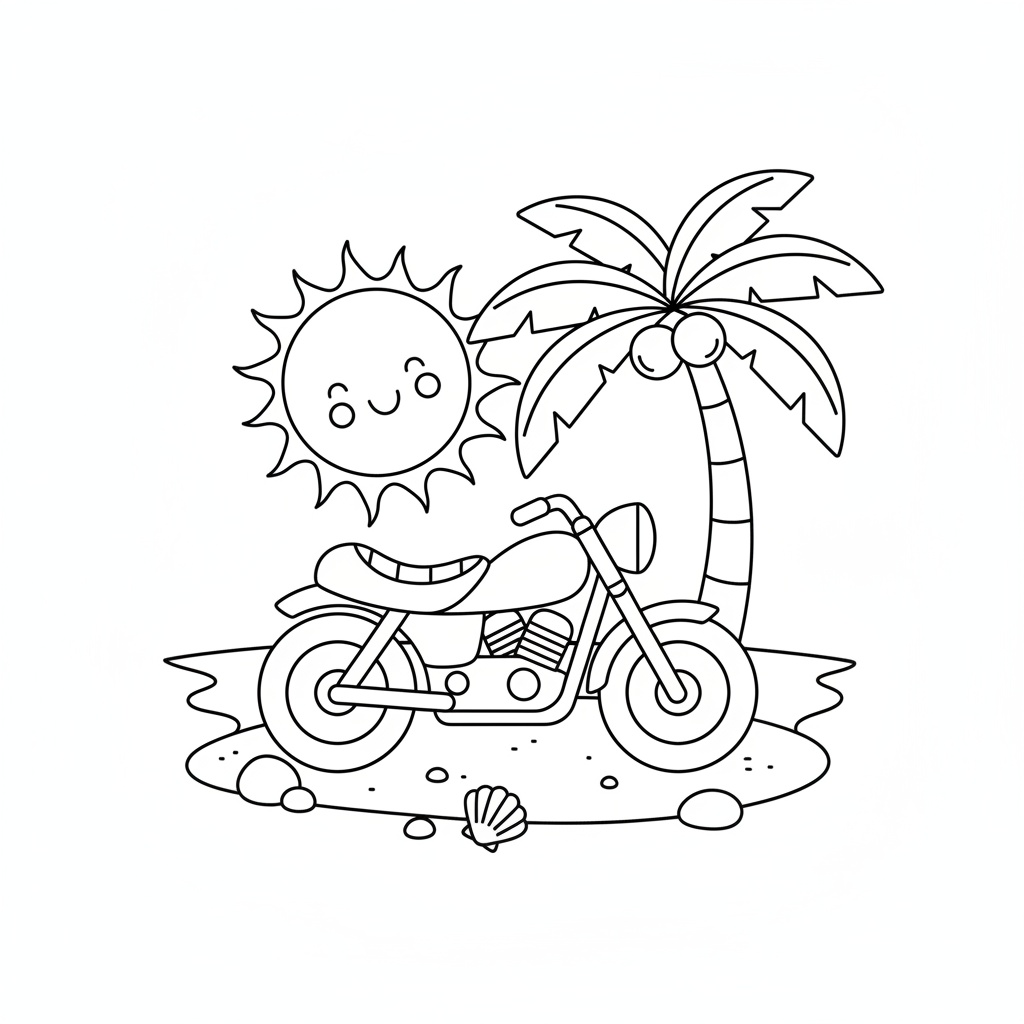 Motorcykel på kustvägen