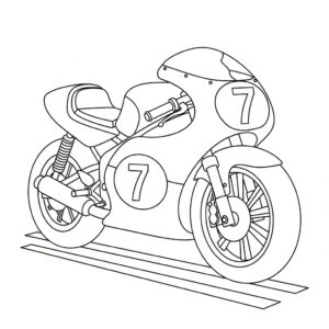 Motorcykel ritning: tävlande vid starten