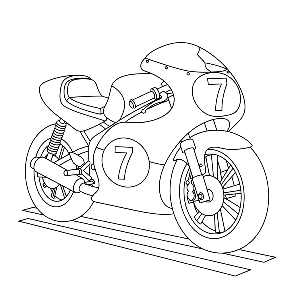 Motorcykel ritning: tävlande vid starten