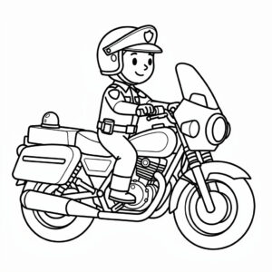 Motorcykelpolis målarbild