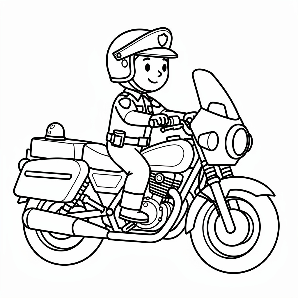 Motorcykelpolis målarbild