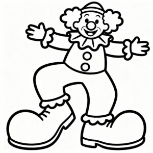 Roliga clowner med ballonger målarbilder
