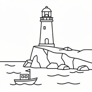 Nedladdningsbar målarbild med strandmotiv som PDF