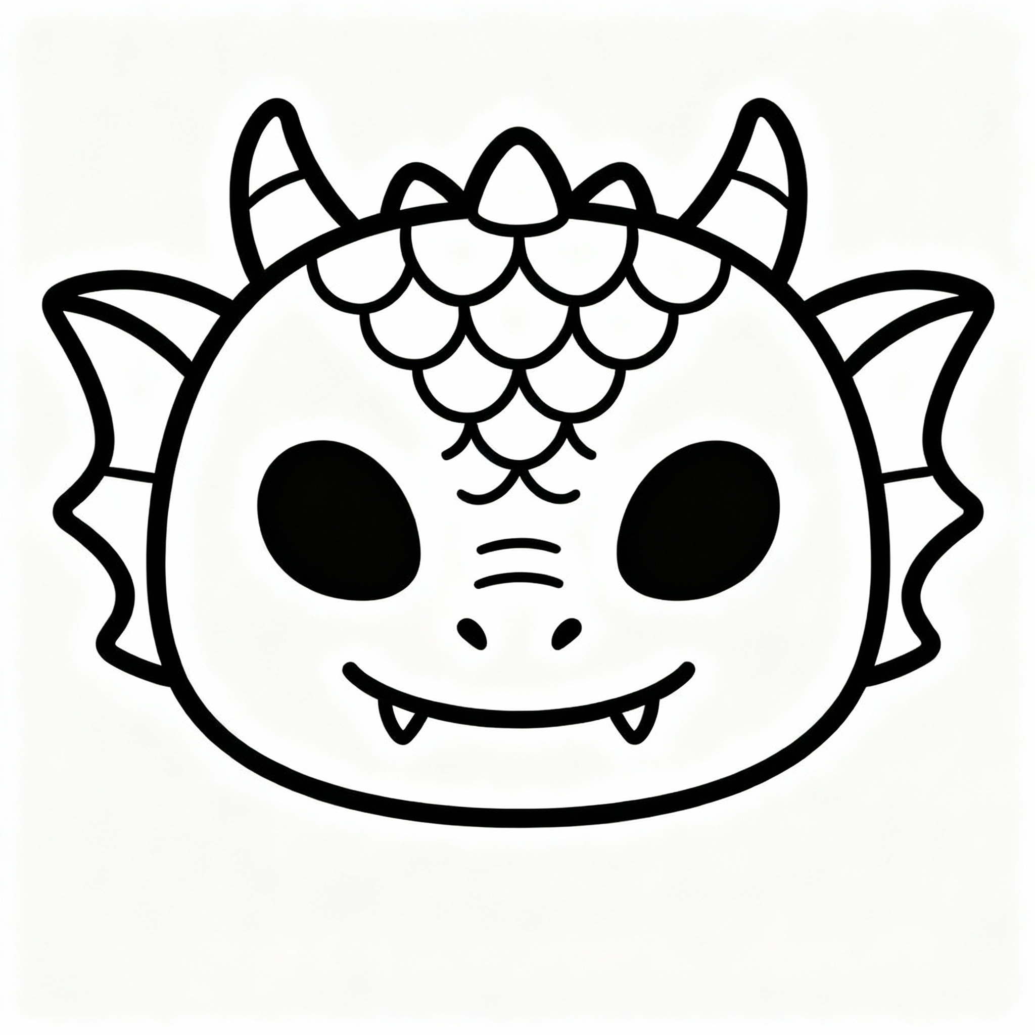 Nedladdningsbar PDF drakmask ritning