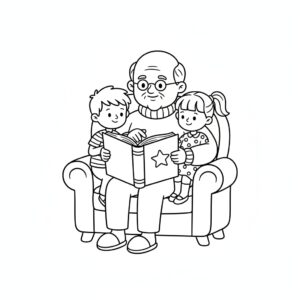 Nedladdningsbar PDF familj: farfar berättar sagor