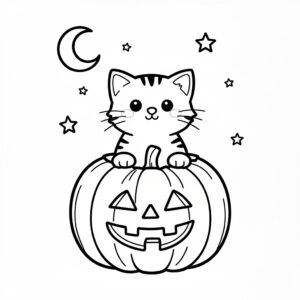 Halloween med pumpor och spöken målarbilder