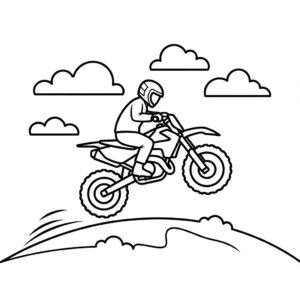 Nedladdningsbar PDF motorcykel målarbild med stänkskärmar