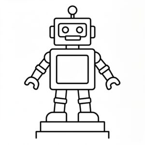 Nedladdningsbar PDF robot målarbild