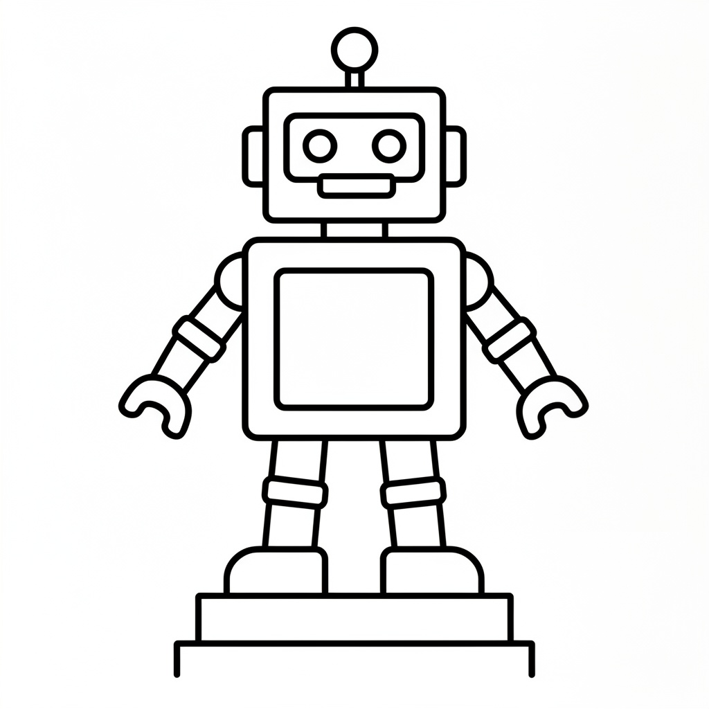 Nedladdningsbar PDF robot målarbild