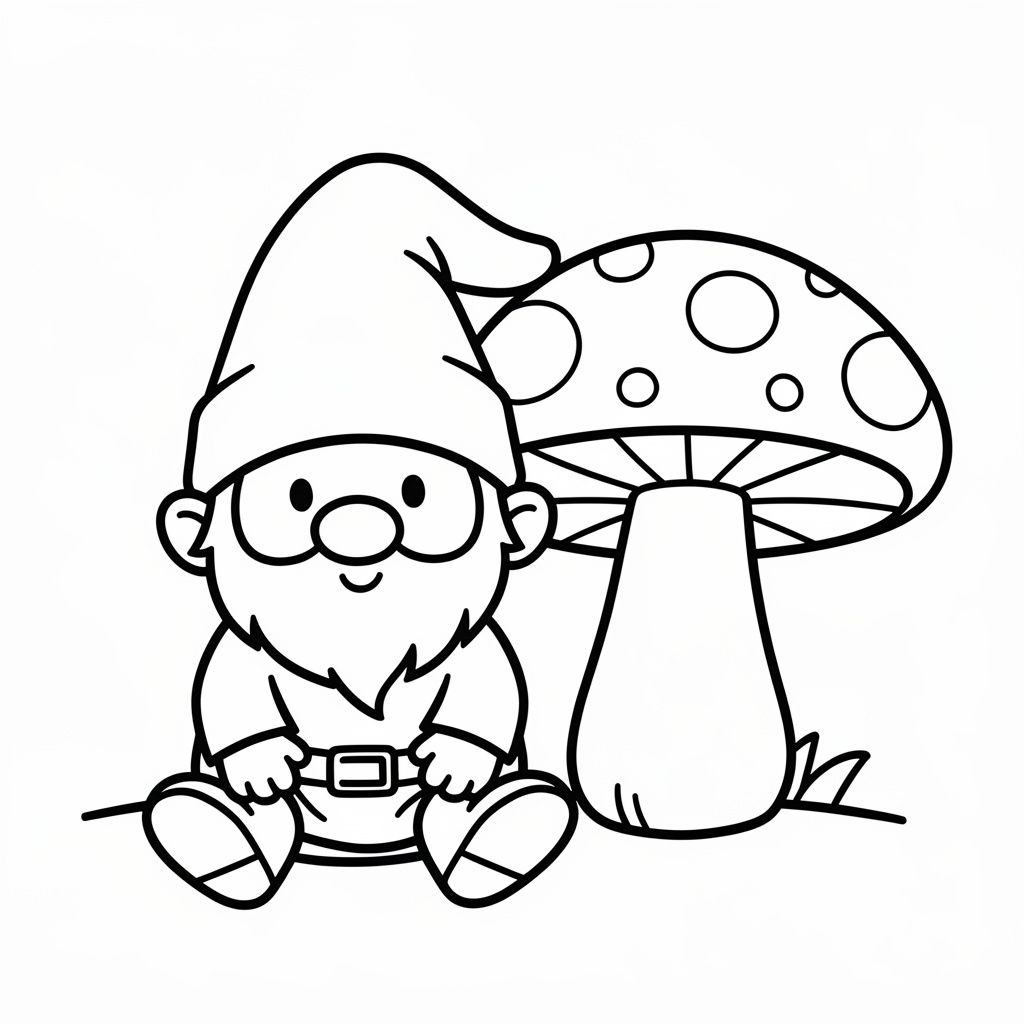 Nedladdningsbar tomte målarbild i PDF-format