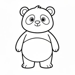 Panda-inspirerad björn målarbild