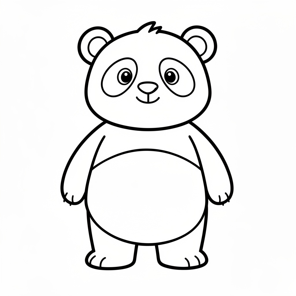 Panda-inspirerad björn målarbild