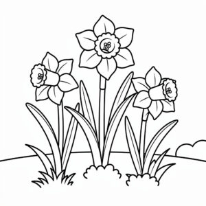 Påsklilja-familjen på ängen