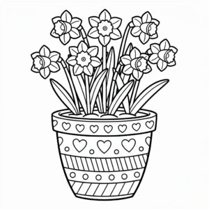 Påsklilja i en fin blomkruka