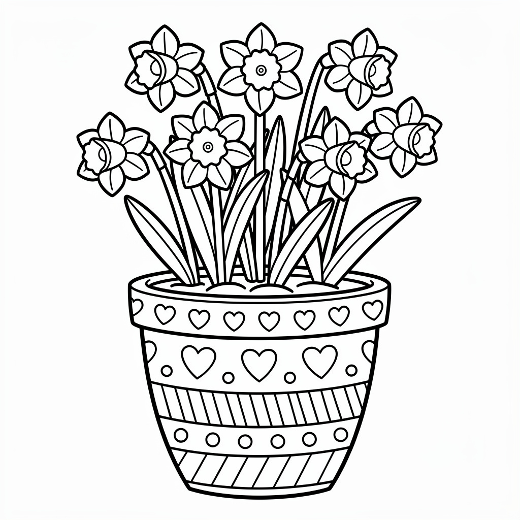 Påsklilja i en fin blomkruka
