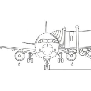 Passagerarflygplan med många detaljer