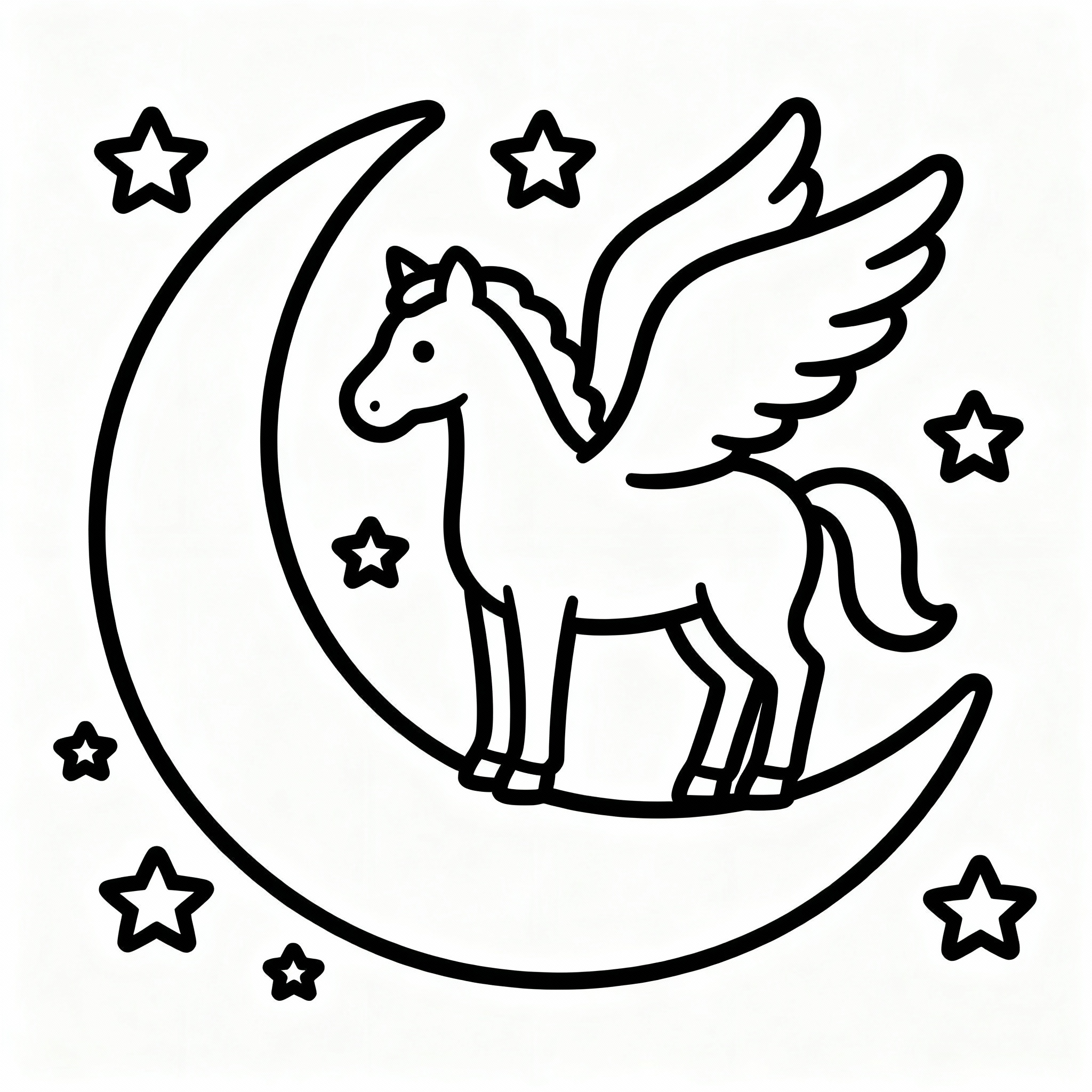 Pegasos och den stjärnklara natthimlen