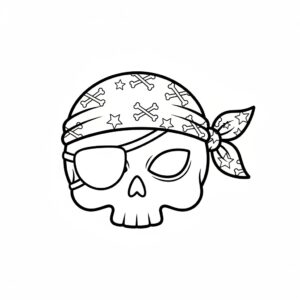 Piratmask målarbild