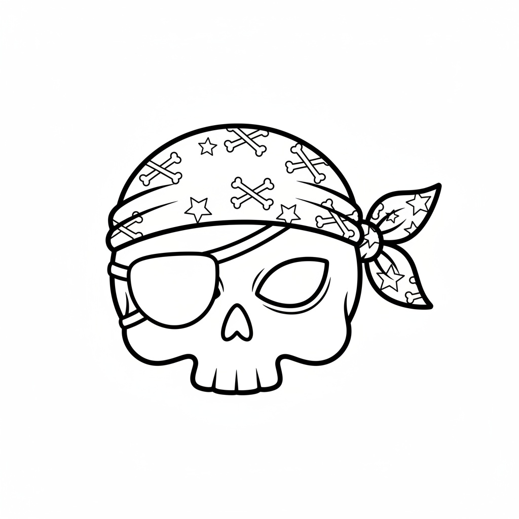 Piratmask målarbild