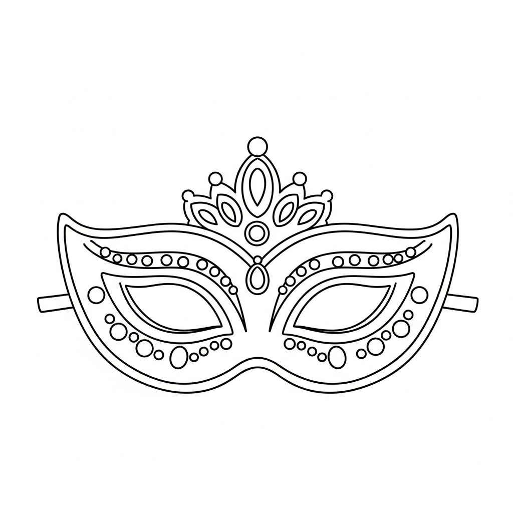 Prinsessmask målarbild
