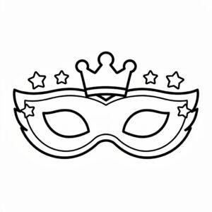 Prinsessmask med krona målarbild