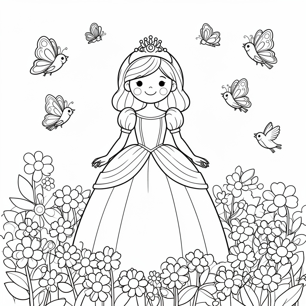 Prinsessmotiv i slottsparken
