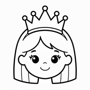 Prinsessmotiv målarbild med krona