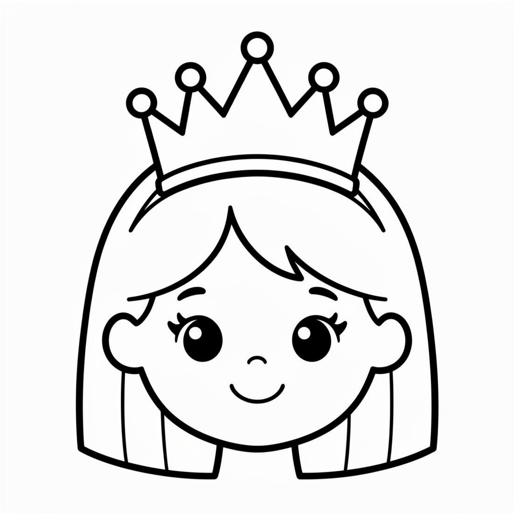 Prinsessmotiv målarbild med krona
