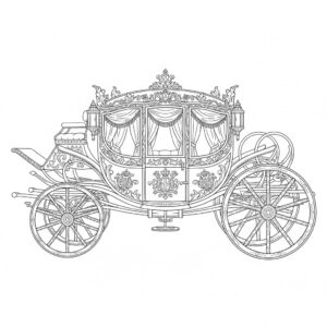 Prinsessvagn med dekorerade hjul