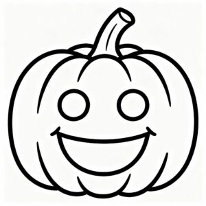 Pumpa målarbild med vänligt ansikte för förskolebarn
